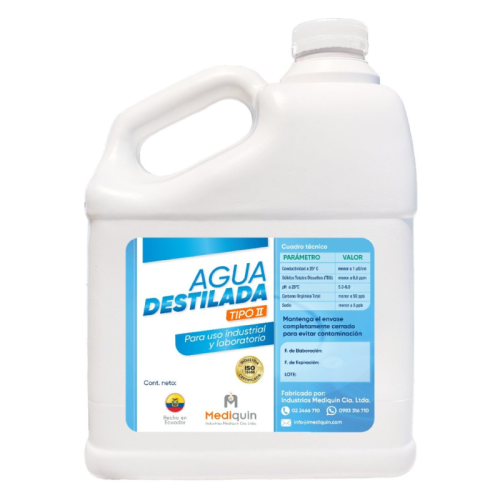 Agua destilada Tipo II